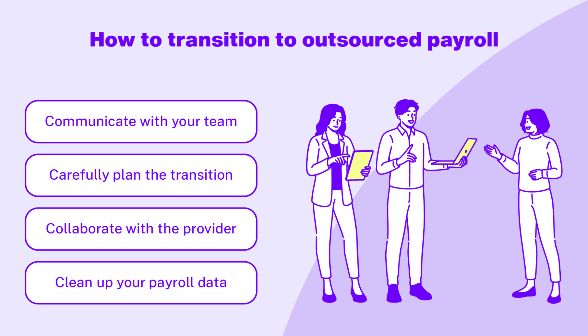 Transition outsourced payroll